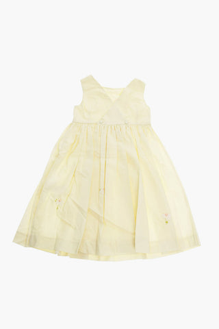 Cotton ALISE Flared Dress with Floral Embroidery