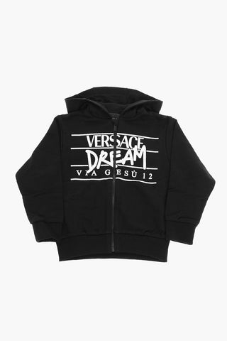 Felpa Hoodie con Stampa DREAM e Chiusura Zip