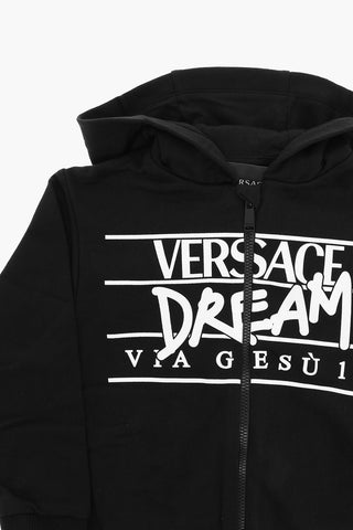 Felpa Hoodie con Stampa DREAM e Chiusura Zip