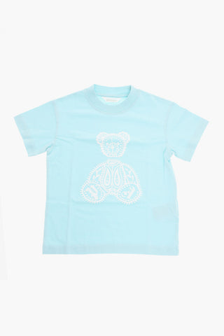 Crewneck T-shirt with TEDDY BEAR Embossed Print