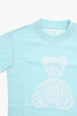 Crewneck T-shirt with TEDDY BEAR Embossed Print