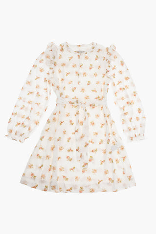 Floral-printed AYLIN Flared Dress with Ruffles