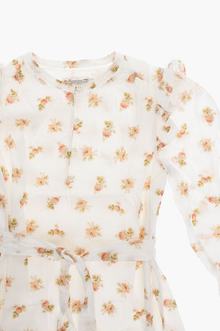 Floral-printed AYLIN Flared Dress with Ruffles