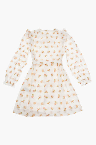 Floral-printed AYLIN Flared Dress with Ruffles