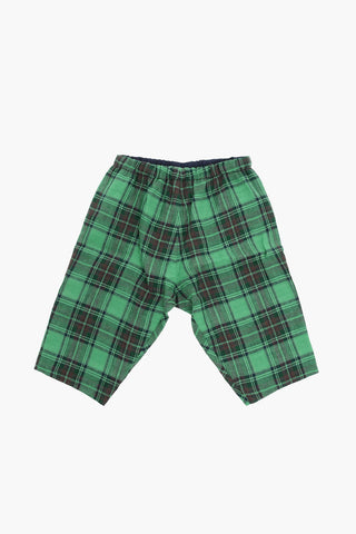 Pantaloni DANDY in Lino con Motivo a Quadri Tartan