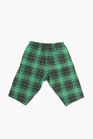 Pantaloni DANDY in Lino con Motivo a Quadri Tartan