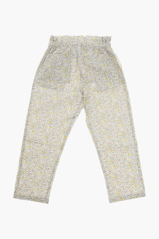 Cotton-voile FETICHE Pants with Floral Motif