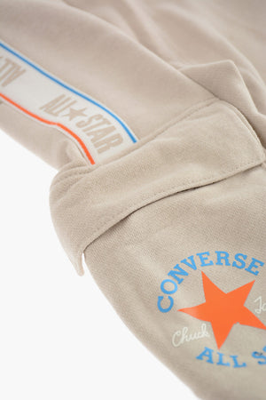 ALL STAR CHUCK TAYLOR Cargo Joggers in Solid Color with Logo Side Stripe