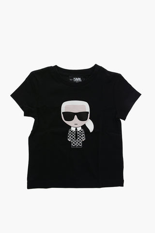 T-shirt Girocollo con Stampa Logo