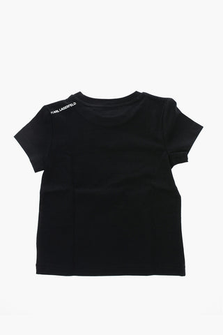 T-shirt Girocollo con Stampa Logo