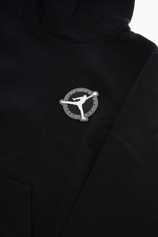 AIR JORDAN Felpa Hoodie FLIGHT in Cotone Felpato Stampata sul Retro