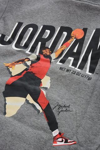 AIR JORDAN Felpa Hoodie in Cotone Felpato Stampata