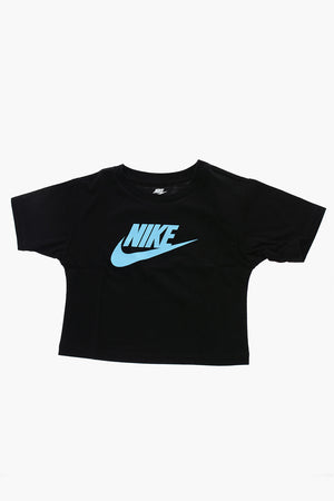 Crewneck T-Shirt with Contrast Logo Print