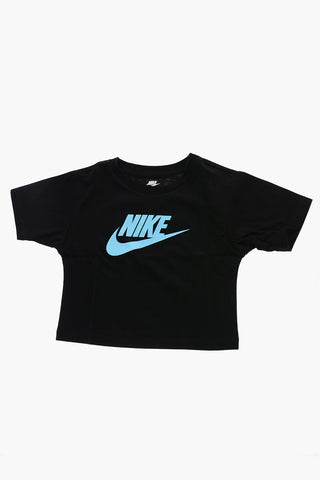 Crewneck T-Shirt with Contrast Logo Print