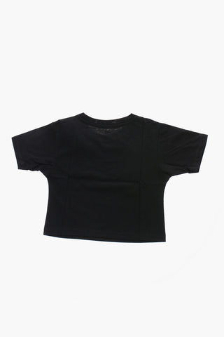 Crewneck T-Shirt with Contrast Logo Print