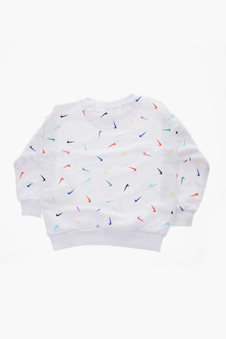 Felpa Girocollo con Stampa Logo all Over