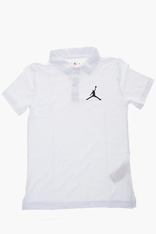 AIR JORDAN Solid Color 2-Buttons Polo Shirt with Jumpman Print