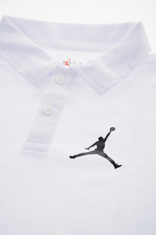 AIR JORDAN Solid Color 2-Buttons Polo Shirt with Jumpman Print