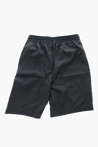 AIR JORDAN Solid Color Shorts with Contrasting Laces