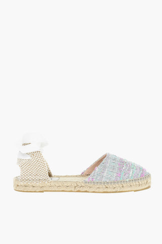 Sandali Lamé Bouclé Con Suola In Gomma