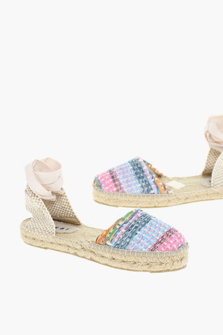 Sandali In Raffia Intrecciata