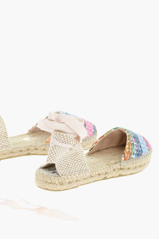 Sandali In Raffia Intrecciata