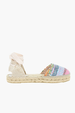 Sandali In Raffia Intrecciata