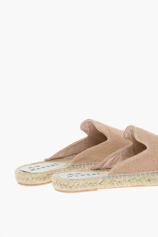 Rubber Soles Canvas Mules