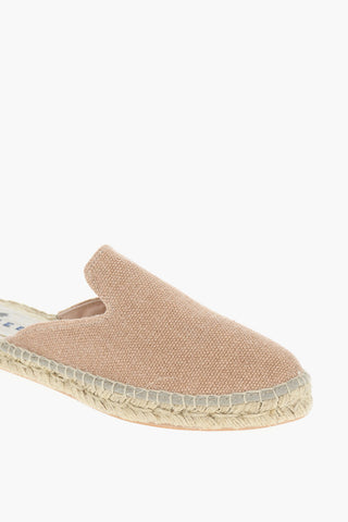 Rubber Soles Canvas Mules