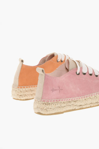 Sneakers Low-Top In Pelle scamosciata con Suola Espadrillas