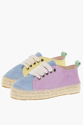 Suede Leather Low-Top Sneakers Espadrillas Soles