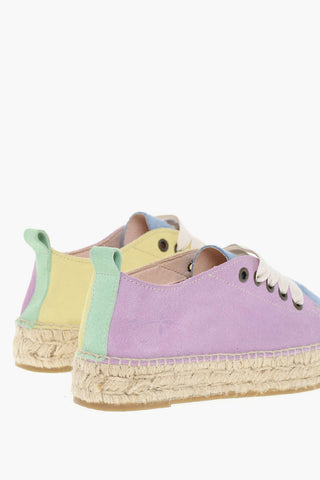 Suede Leather Low-Top Sneakers Espadrillas Soles