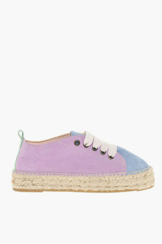 Suede Leather Low-Top Sneakers Espadrillas Soles