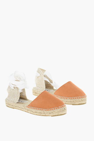 Sandali In Pelle Scamosciata Con Chiusura Alla Schiava