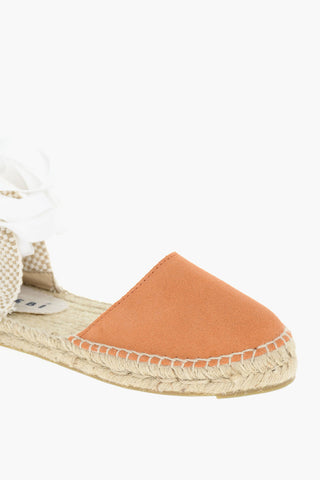 Sandali In Pelle Scamosciata Con Chiusura Alla Schiava