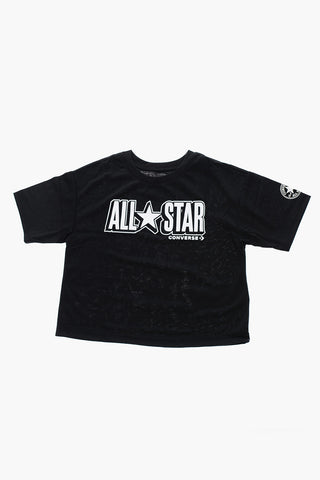 ALL STAR CHUCK TAYLOR T-shirt Girocollo BOXY FIT Con Maxi Logo a Contrasto