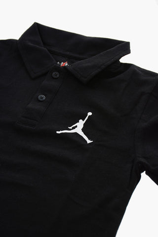 AIR JORDAN 2-Buttons Polo Shirt with Contrasting Logo