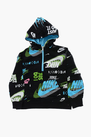 Felpa hoodie ACTIVE JOY Stampa Logo All-Over
