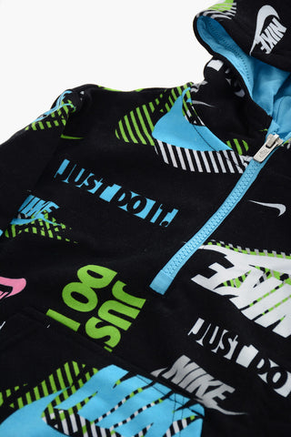 Felpa hoodie ACTIVE JOY Stampa Logo All-Over