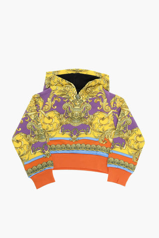 Barocco Printed Brushed Cotton Hoodie