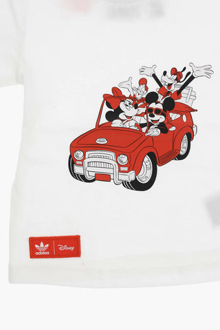 DISNEY Shorts and Tee Set with Graphic Print and Logo Patch