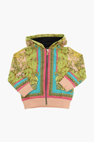 Hoodie Sweatshirt with Allover BAROCCO Print