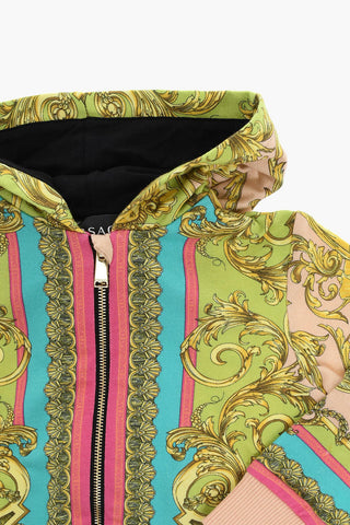 Hoodie Sweatshirt with Allover BAROCCO Print