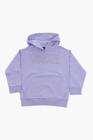 Hoodie and Sweat Shorts Set with Ton-sur-ton Embroidered Logo