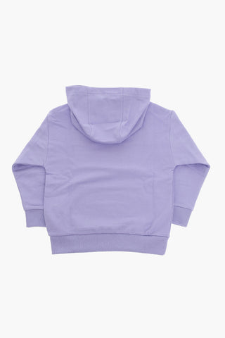 Hoodie and Sweat Shorts Set with Ton-sur-ton Embroidered Logo