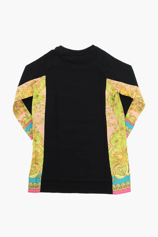 Long-sleeved Dress with DREAM Print and BAROCCO Motif