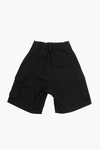 Cargo Shorts with Contrasting Logo Print