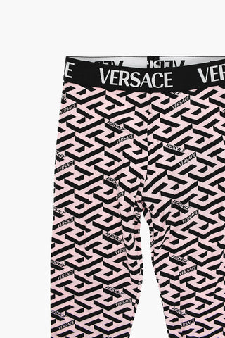 LA GRECA Printed Leggings with Logoed Waistband