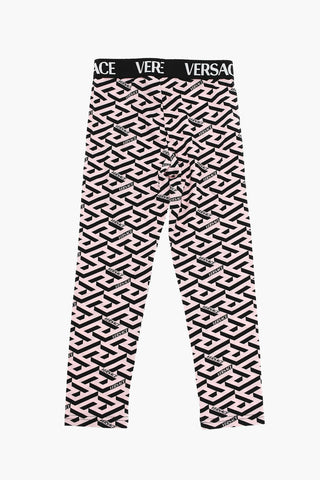 LA GRECA Printed Leggings with Logoed Waistband