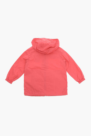 Hooded Sport Jacket with Rubber Logo Patch